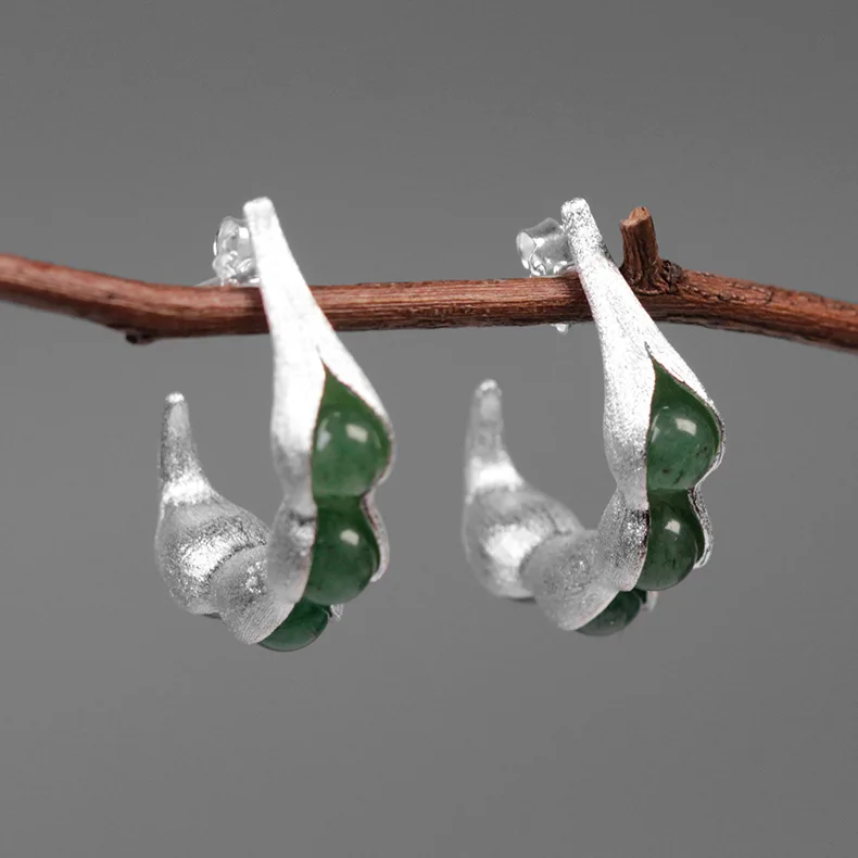INATURE 925 Sterling Silver Natural Aventurine Pea Pod Circle Earrings for Women Jewelry
INATURE 925 Sterling Silver Natural Aventurine Pea Pod Circle Earrings for Women Jewelry
