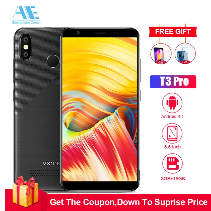 Vernee T3 Pro Android 8.1 MTK6739 Quad-core Smartphone 5.5'' Full Screen Mobile Phone3GB RAM 16GB ROM 4080mAh 4G LTE Cellphone
Vernee T3 Pro Android 8.1 MTK6739 Quad-core Smartphone 5.5'' Full Screen Mobile Phone3GB RAM 16GB ROM 4080mAh 4G LTE Cellphone