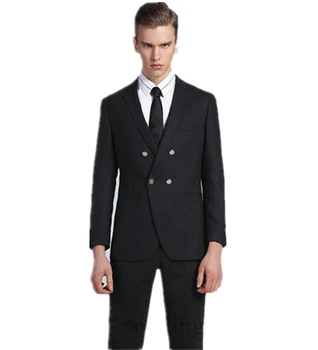 Double Breased Suits 2017 Most Popular Small Notch Lapel Groomsmen Wedding /Prom Tuxedos Fashion Men Suits (Jacket+Pants+Tie)
Double Breased Suits 2017 Most Popular Small Notch Lapel Groomsmen Wedding /Prom Tuxedos Fashion Men Suits (Jacket+Pants+Tie)