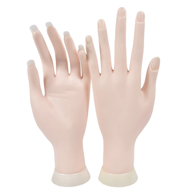 1Pcs Flexible Soft Plastic Flectional Mannequin Model Painting Practice Nail Art Fake Hand for Training Nail Art Design Can Bend (22)