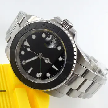 40mm parnis Black Dial Sapphire Glass gmt Luminous Marks SS ceramic bezel Automatic Movement men's Watch 
40mm parnis Black Dial Sapphire Glass gmt Luminous Marks SS ceramic bezel Automatic Movement men's Watch