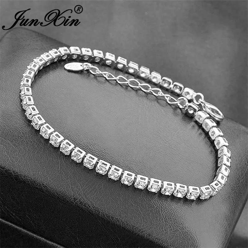 JUNXIN Female Small Crystal Round Bracelets For Women 925 Silver Rose Gold Filled Tennis Bracelet White Zircon CZ Bangle Jewelry
JUNXIN Female Small Crystal Round Bracelets For Women 925 Silver Rose Gold Filled Tennis Bracelet White Zircon CZ Bangle Jewelry