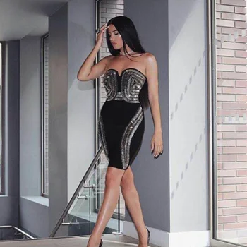2018 Elegant Black Celebrity Evening Party Dresses New Arrival Fashion Beading Strapless Backless Bodycon Bandage Dress Vestidos
2018 Elegant Black Celebrity Evening Party Dresses New Arrival Fashion Beading Strapless Backless Bodycon Bandage Dress Vestidos