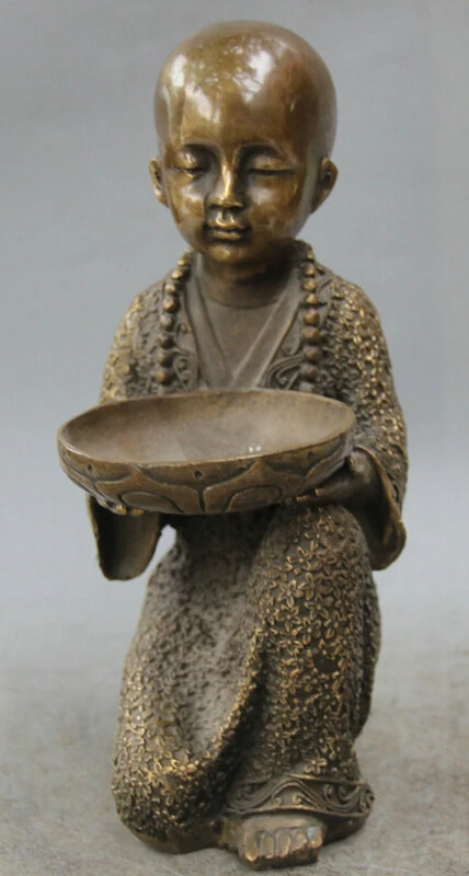 150610 S1494 9" China Buddhism Bronze Stand Tong Zi Boy monk shaveling Buddhist plate Statue discount 30% (C0324)
150610 S1494 9" China Buddhism Bronze Stand Tong Zi Boy monk shaveling Buddhist plate Statue discount 30% (C0324)