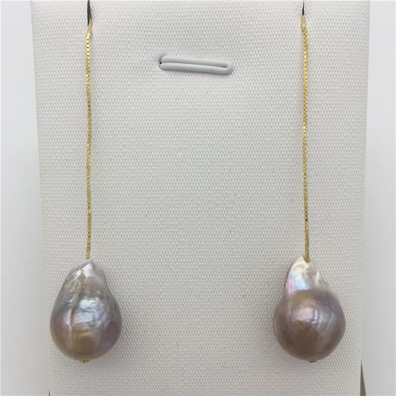 2 choice NEW Natural freshwater pearl purple baroque 12 x16mm925 sterling silver earrings
2 choice NEW Natural freshwater pearl purple baroque 12 x16mm925 sterling silver earrings