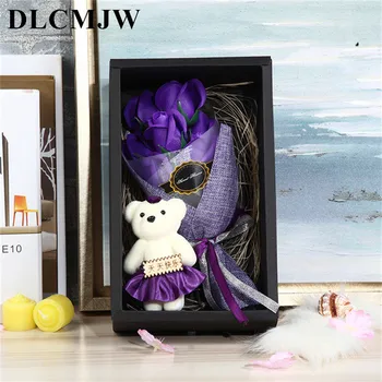 Romantic Valentine's Day Rose Gift Box Creative Rose Flower 7 Rose Bouquet + Bear Girlfriend Birthday Gift Wedding Gift Box
Romantic Valentine's Day Rose Gift Box Creative Rose Flower 7 Rose Bouquet + Bear Girlfriend Birthday Gift Wedding Gift Box
