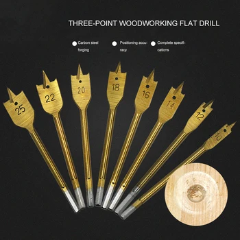 6Pcs 10-25mm Woodworking Flat Drill Sets Three Sharp Woodworking Flat Drilled Hex Shank 1/4 Wood Plate Reaming Flat Drill
6Pcs 10-25mm Woodworking Flat Drill Sets Three Sharp Woodworking Flat Drilled Hex Shank 1/4 Wood Plate Reaming Flat Drill