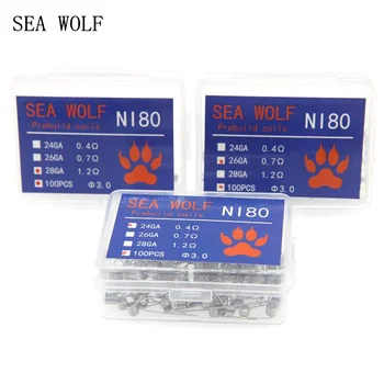 SEA WOLF 100pcs/lot Pre-built NI80 Premade Coil 24G 26G 28G DIY Heating Wire For E Cigarette Rda 
SEA WOLF 100pcs/lot Pre-built NI80 Premade Coil 24G 26G 28G DIY Heating Wire For E Cigarette Rda