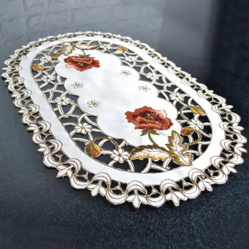 Embroidered Tablecloth Lace Fabric Placemat Dining Table Place Floral Vintage Durable Practical
Embroidered Tablecloth Lace Fabric Placemat Dining Table Place Floral Vintage Durable Practical