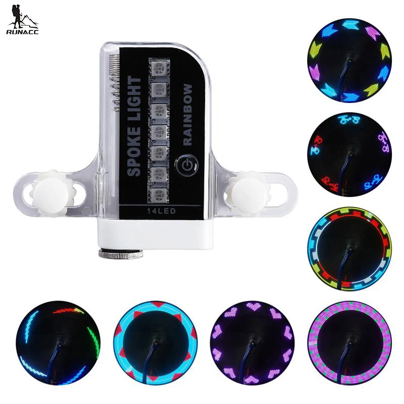 RUNACC Waterproof Bike Wheel Lights LED Bicycle Spoke Light Colorful Bike Tire Lights with Switch and Different Patterns
RUNACC Waterproof Bike Wheel Lights LED Bicycle Spoke Light Colorful Bike Tire Lights with Switch and Different Patterns
