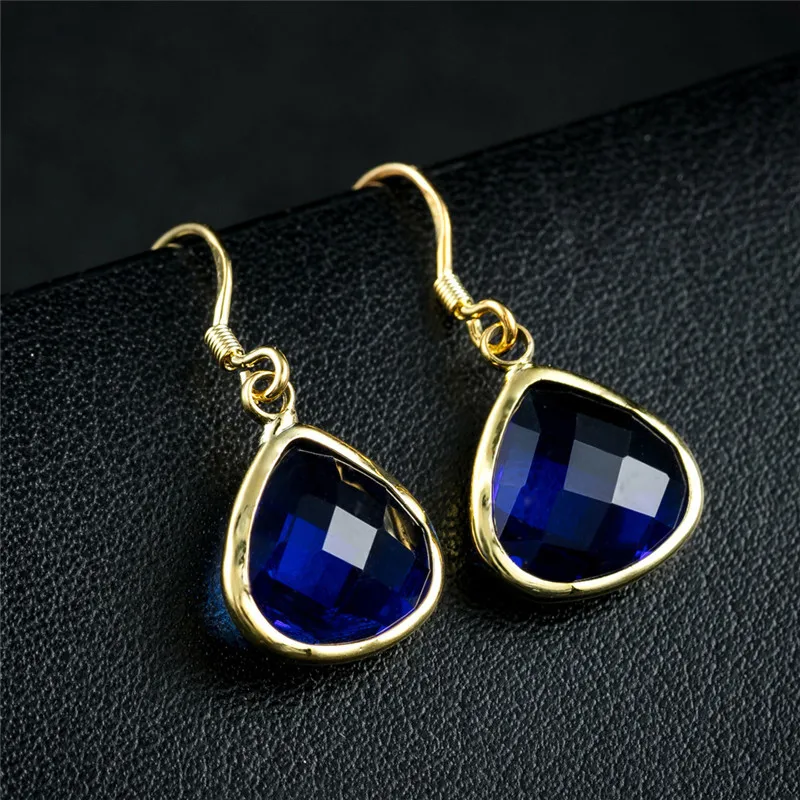 Fashion Triangle Purple/red/ Blue/black Crystal Dangle Earrings for Women Vintage Wedding Earrings Jewelry Brinco Feminino Gift
Fashion Triangle Purple/red/ Blue/black Crystal Dangle Earrings for Women Vintage Wedding Earrings Jewelry Brinco Feminino Gift