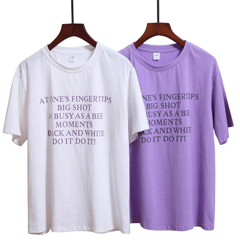 Women T-Shirt Fashion Letter Print t shirt O-Neck Short Sleeve T-Shirt 2019 Female Casual Cameo Purple Tops Tee Ladies t shirt
Women T-Shirt Fashion Letter Print t shirt O-Neck Short Sleeve T-Shirt 2019 Female Casual Cameo Purple Tops Tee Ladies t shirt