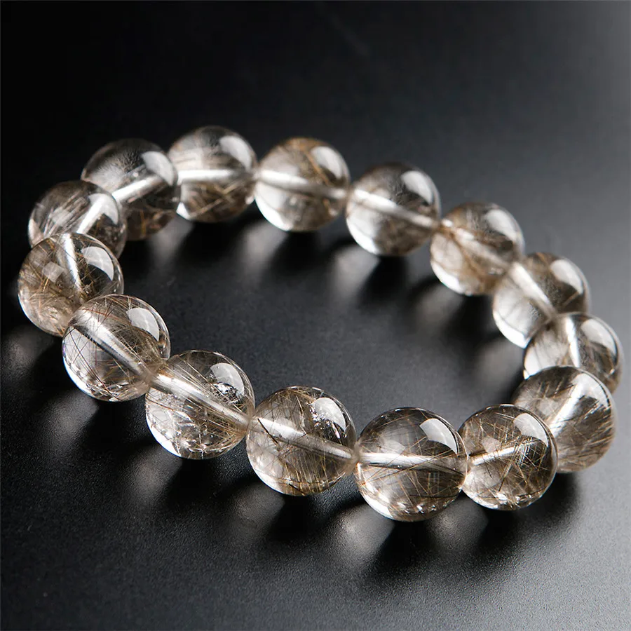 Genuine Brazil Natural Silver Hair Rutilated Quartz Crystal Bead Women Man Healing Bracelet 15mm
Genuine Brazil Natural Silver Hair Rutilated Quartz Crystal Bead Women Man Healing Bracelet 15mm