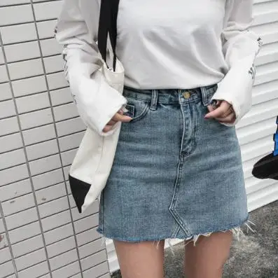 faldas mujer moda 2019 Irregular Hole Female Denim Short Skirts Summer Faldas Mujer High Waist Saia Women A-line Skirts LJ562
faldas mujer moda 2019 Irregular Hole Female Denim Short Skirts Summer Faldas Mujer High Waist Saia Women A-line Skirts LJ562