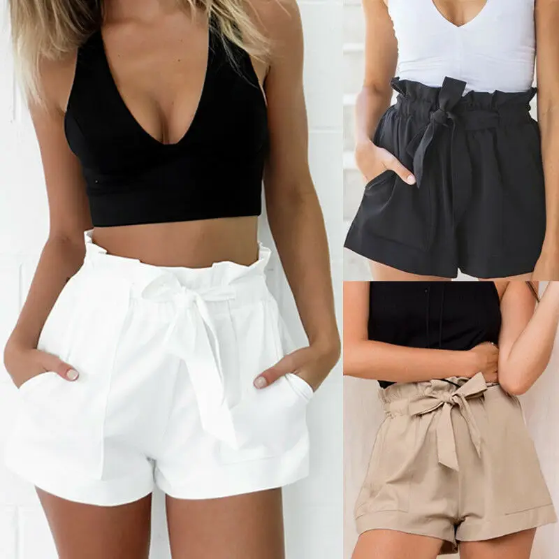 New Style Women Casual Shorts High Waist Short Loose With Pocket Fashion Women Summer Plus Size Solid Bow Ruffles Fashion 2019
New Style Women Casual Shorts High Waist Short Loose With Pocket Fashion Women Summer Plus Size Solid Bow Ruffles Fashion 2019