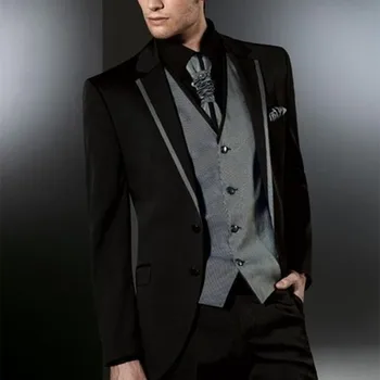 2017 Latest Coat Pant Designs Italian Black Grey Men Suits Slim Fit Tuxedo 3 Piece Gentle Custom Groom Prom Suit Terno Masculino
2017 Latest Coat Pant Designs Italian Black Grey Men Suits Slim Fit Tuxedo 3 Piece Gentle Custom Groom Prom Suit Terno Masculino
