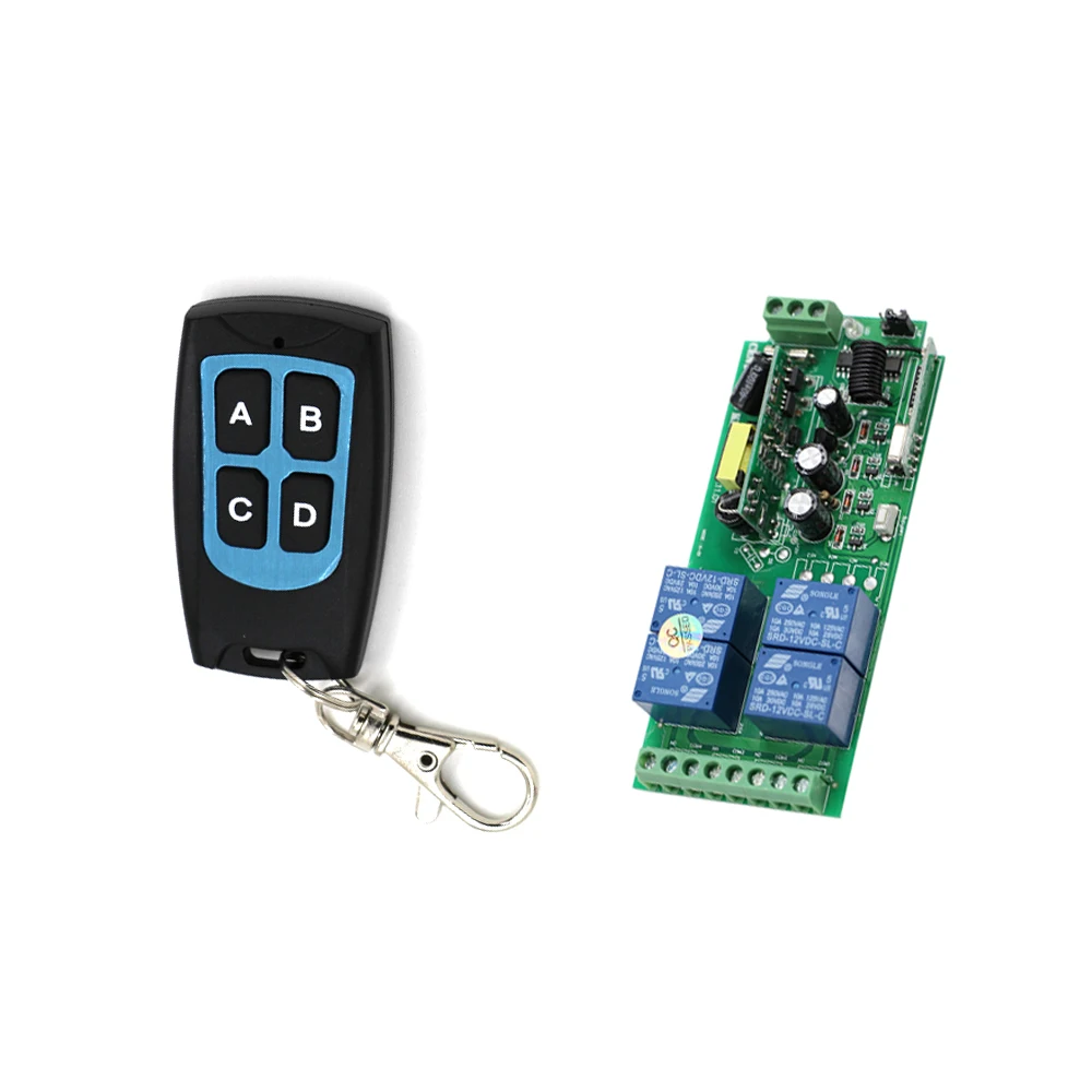 AC85V 110V 220V 250V RF 4CH Wide Voltage Multi-Function RF Wireless Remote Control Switch System Transmitter Waterproof Receiver
AC85V 110V 220V 250V RF 4CH Wide Voltage Multi-Function RF Wireless Remote Control Switch System Transmitter Waterproof Receiver