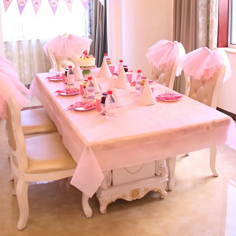 137*183 cm Disposable Tablecloth for Birthday Wedding Party Transparent PVC Table Cover Camping Rectangle Desk Cloth Covers
137*183 cm Disposable Tablecloth for Birthday Wedding Party Transparent PVC Table Cover Camping Rectangle Desk Cloth Covers