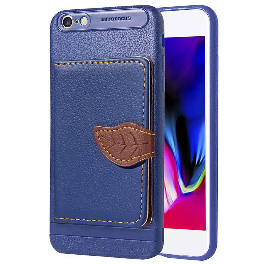 Вертикальный кожаный чехол кошелек с подставкой для Apple iPhone 6 6S Plus 7 8 X XR XS