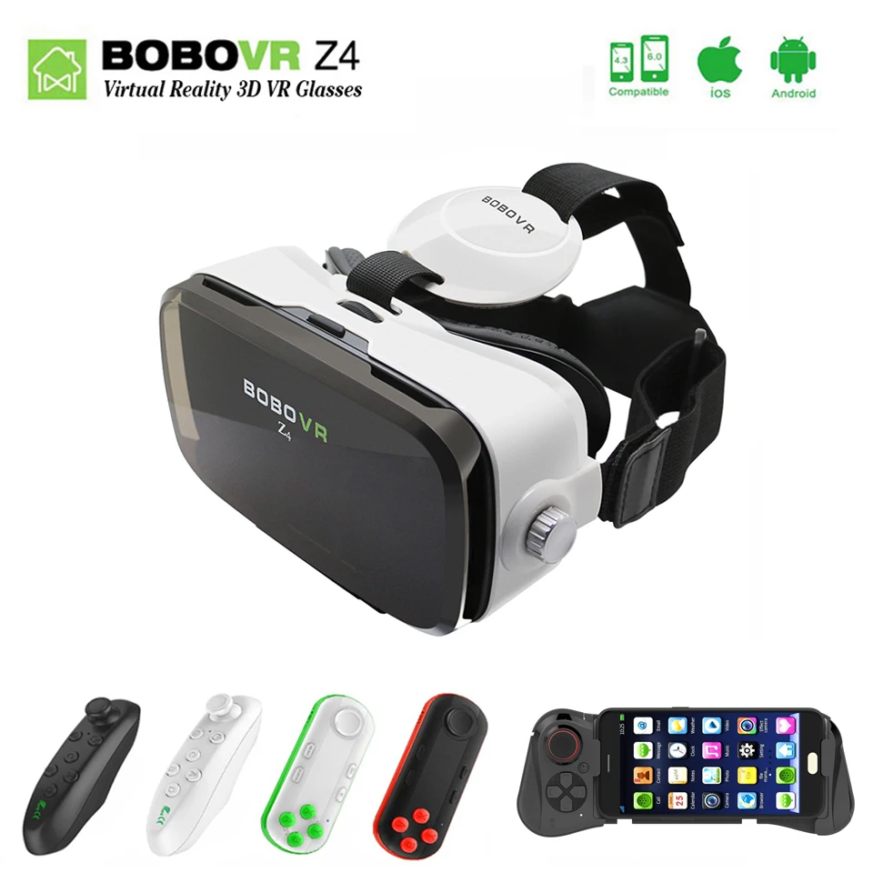 

NEW Virtual Reality goggle 3D VR Glasses Original BOBOVR Z4/ bobo vr Z4 Mini google cardboard VR+Gamepad Box For smartphone 2.0