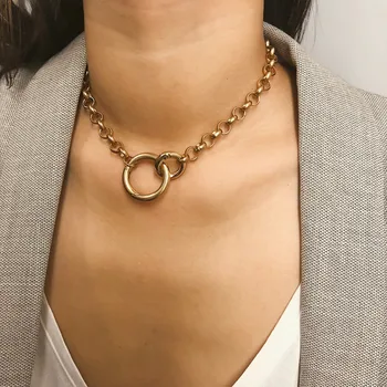 KMVEXO Vintage Punk Curb Chain Necklace for Women New Gold Silver Color Big Round Pendant Collar Choker Sweater Chain Necklaces
KMVEXO Vintage Punk Curb Chain Necklace for Women New Gold Silver Color Big Round Pendant Collar Choker Sweater Chain Necklaces