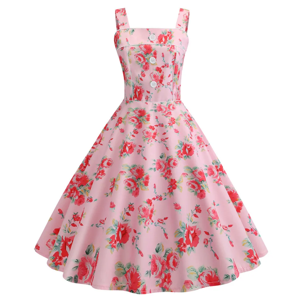 2019 Floral Print Summer Dress Womens Sexy Spaghetti Strap Party A-line Dress Elegant Casual Beach Midi Plus Size Rockabilly
2019 Floral Print Summer Dress Womens Sexy Spaghetti Strap Party A-line Dress Elegant Casual Beach Midi Plus Size Rockabilly