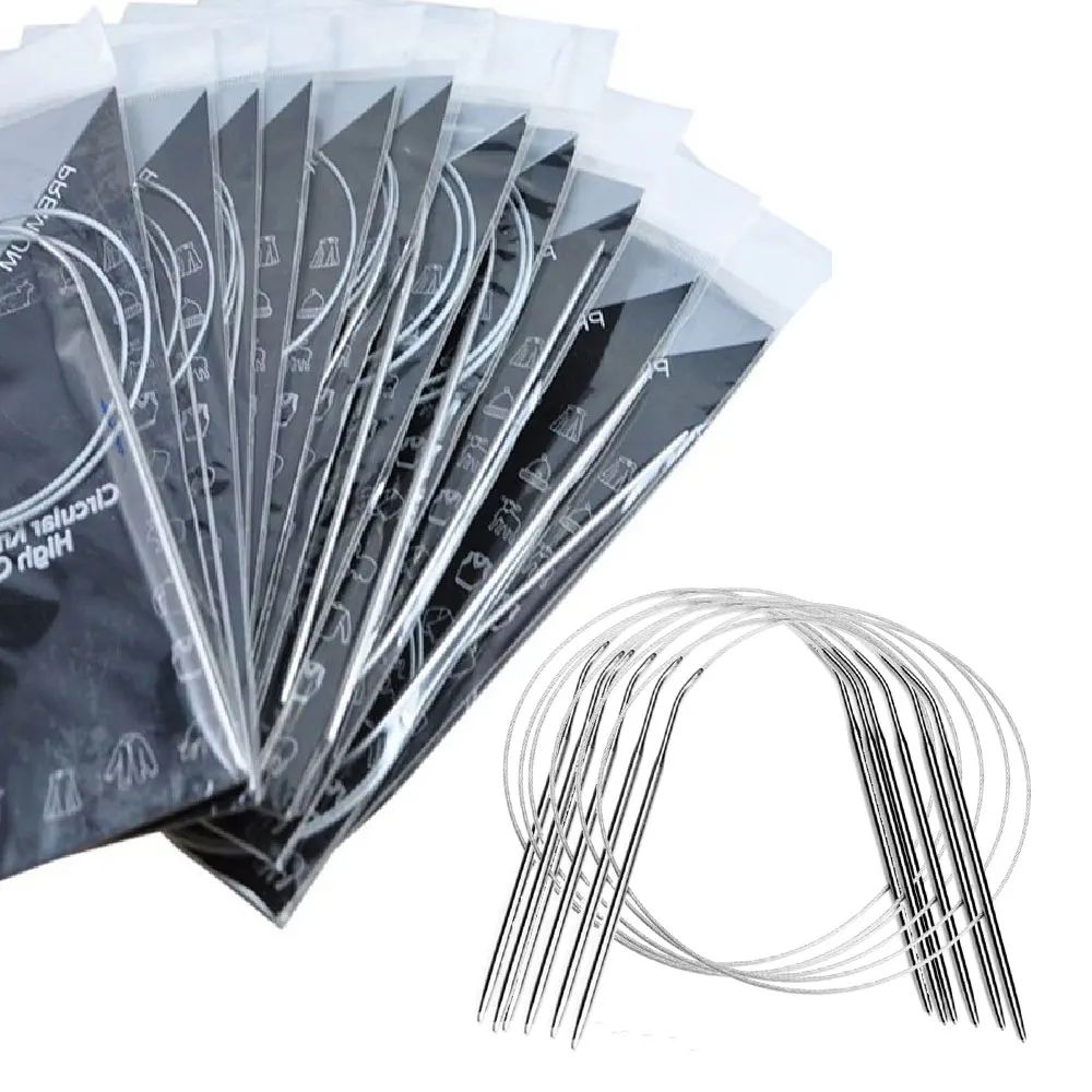 11Pcs Stainless Steel Circular Knitting Needles Circular Knitting Pins Crochet Weaving Pins Needlework Tools
11Pcs Stainless Steel Circular Knitting Needles Circular Knitting Pins Crochet Weaving Pins Needlework Tools