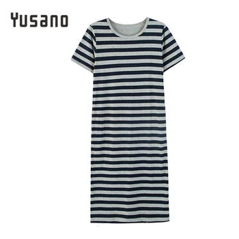 Yusano Women's Nightgown Night Dress Cotton Plus Size Nightgown Summer Sleepwear Night Shirts with Pockets Short Sleeve Stripe
Yusano Women's Nightgown Night Dress Cotton Plus Size Nightgown Summer Sleepwear Night Shirts with Pockets Short Sleeve Stripe