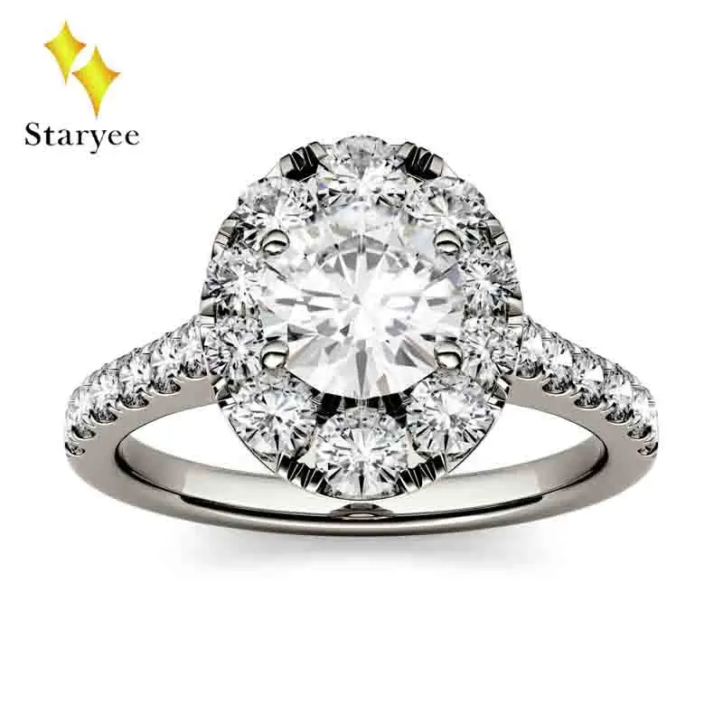 Certified 1 ct 6.5mm Round Cut Moissanite Engagement Ring Real 18k White Gold Diamond Fine Jewelry For Women Charles Colvard
Certified 1 ct 6.5mm Round Cut Moissanite Engagement Ring Real 18k White Gold Diamond Fine Jewelry For Women Charles Colvard
