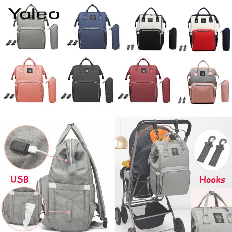 USB Water-proof Diaper Bag Toddler Mommy Diaper Backpack Travel Bag Large Capacity Nursing Nappy Bag with Anti-loss Zipper
USB Water-proof Diaper Bag Toddler Mommy Diaper Backpack Travel Bag Large Capacity Nursing Nappy Bag with Anti-loss Zipper