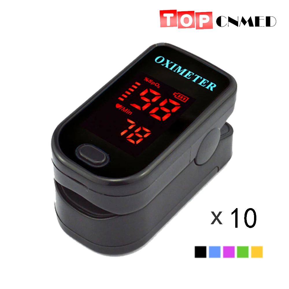 10 pcs/lot CE ISO Approved LED Fingertip Pulse Oximeter Blood Oxygen SpO2 5 Color Available Send by Random
10 pcs/lot CE ISO Approved LED Fingertip Pulse Oximeter Blood Oxygen SpO2 5 Color Available Send by Random