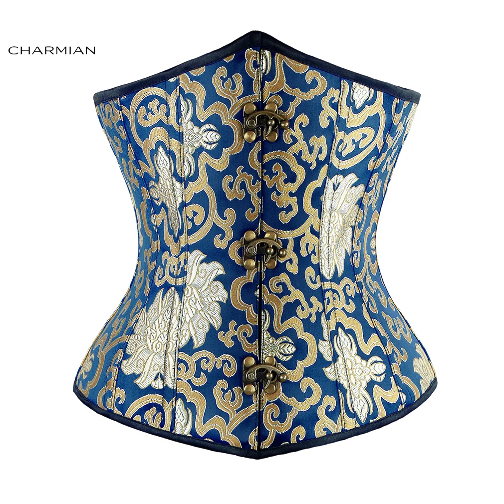 Charmian Women's Retro Steampunk Underbust Corset Renaissance Spiral Steel Boned Corsets and Bustiers Shapewear Waist Trainer
Charmian Women's Retro Steampunk Underbust Corset Renaissance Spiral Steel Boned Corsets and Bustiers Shapewear Waist Trainer
