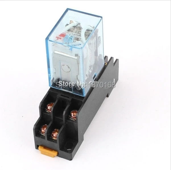 MY2N-J AC 24V Coil General Purpose Relay DPDT 8 Pin 5A 240VAC/28VDC w Socket Base by Amico
MY2N-J AC 24V Coil General Purpose Relay DPDT 8 Pin 5A 240VAC/28VDC w Socket Base by Amico