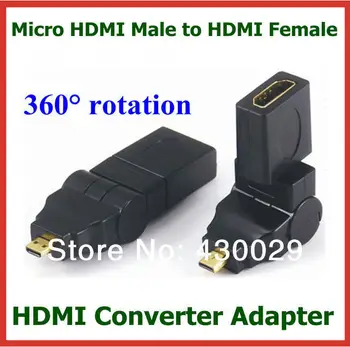 5pcs Gold Plated Micro HDMI Male to HDMI Female Converter Adapter 360 Degree Rotation Angle Adapter Connector High Quality
5pcs Gold Plated Micro HDMI Male to HDMI Female Converter Adapter 360 Degree Rotation Angle Adapter Connector High Quality