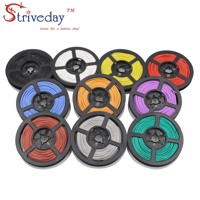 50Meters/lot 22 AWG Flexible Silicone Wire RC Cable 22AWG 60/0.08TS Outer Diameter 1.7mm 6 Colors Cables Electrical Wires Cable
50Meters/lot 22 AWG Flexible Silicone Wire RC Cable 22AWG 60/0.08TS Outer Diameter 1.7mm 6 Colors Cables Electrical Wires Cable