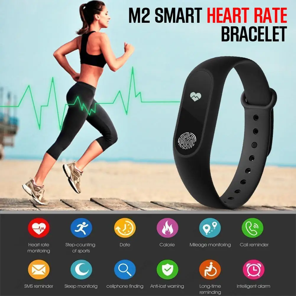 M2 Color Screen Smart Bracelet Step Counter Smart Reminder Waterproof Sports USB Rechargeable Smart Wristband #BO
M2 Color Screen Smart Bracelet Step Counter Smart Reminder Waterproof Sports USB Rechargeable Smart Wristband #BO
