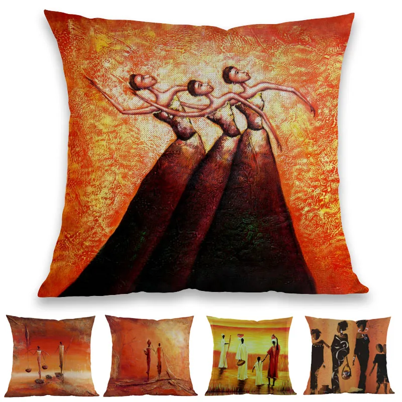 Abstract Art Oil Painting Style Africa Figure Pillow Case African Woman Life Custom Home Gallery Decoration Cushion Cover
Abstract Art Oil Painting Style Africa Figure Pillow Case African Woman Life Custom Home Gallery Decoration Cushion Cover