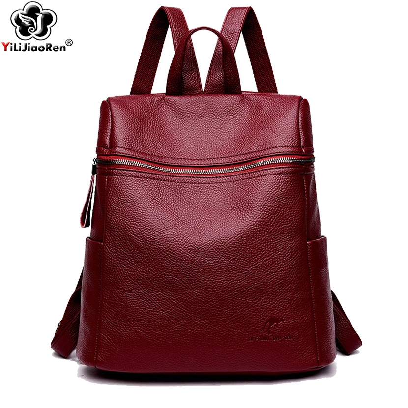 Fashion Backpack Female Brand Leather Backpack Women Large Capacity School Bag for Teenage Girls Simple Shoulder Bags Mochila
Fashion Backpack Female Brand Leather Backpack Women Large Capacity School Bag for Teenage Girls Simple Shoulder Bags Mochila