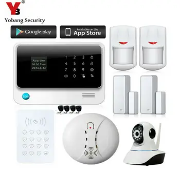 YobangSecurity Wifi GSM GPRS Home Security Alarm System G90B Touch Screen Wireless Alarm System with Wireless IP Camera Siren