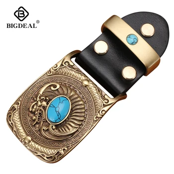 New Fashion Casual Men's Leather Belts Buckle Male Top Quality Eagle Totem Copper Smooth Buckle Retro Belt For Men's Jeans
New Fashion Casual Men's Leather Belts Buckle Male Top Quality Eagle Totem Copper Smooth Buckle Retro Belt For Men's Jeans