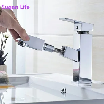 Sugan Life 2019 New square kitchen faucet 360-degree pull out type chrome hot and cold tank faucet
Sugan Life 2019 New square kitchen faucet 360-degree pull out type chrome hot and cold tank faucet