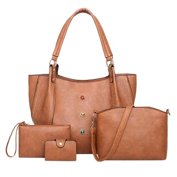 4Pcs Sets Leather Shoulder Bags cheap Women Handbags Female Large Capacity Crossbody Casual Tote Bag Bucket Purses Handbags Sac
4Pcs Sets Leather Shoulder Bags cheap Women Handbags Female Large Capacity Crossbody Casual Tote Bag Bucket Purses Handbags Sac
