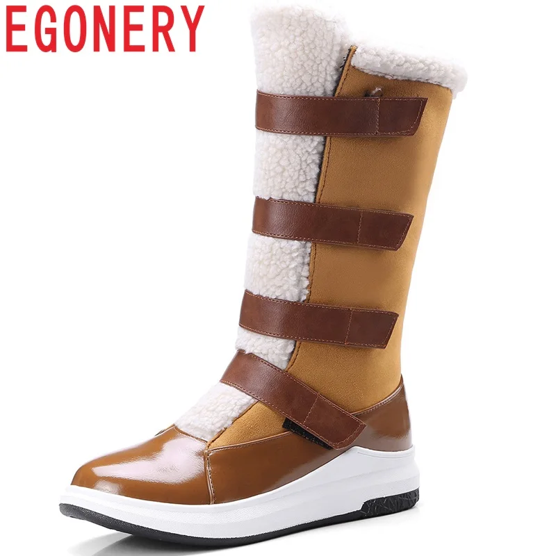 EGONERY brand Imported warm lambs plush winter autumn snow High boots Flat with outdoor fashion woman shoes big size 33-43 CN
EGONERY brand Imported warm lambs plush winter autumn snow High boots Flat with outdoor fashion woman shoes big size 33-43 CN