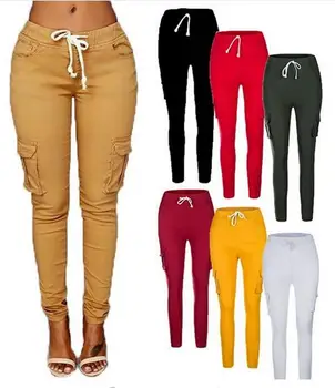 2018XXXXL Autumn Ladies Cargo Pants Lace up Women Casual Pencil Pants Female High Waist Pant Multi-Pocket Joggers Sweatpants
2018XXXXL Autumn Ladies Cargo Pants Lace up Women Casual Pencil Pants Female High Waist Pant Multi-Pocket Joggers Sweatpants