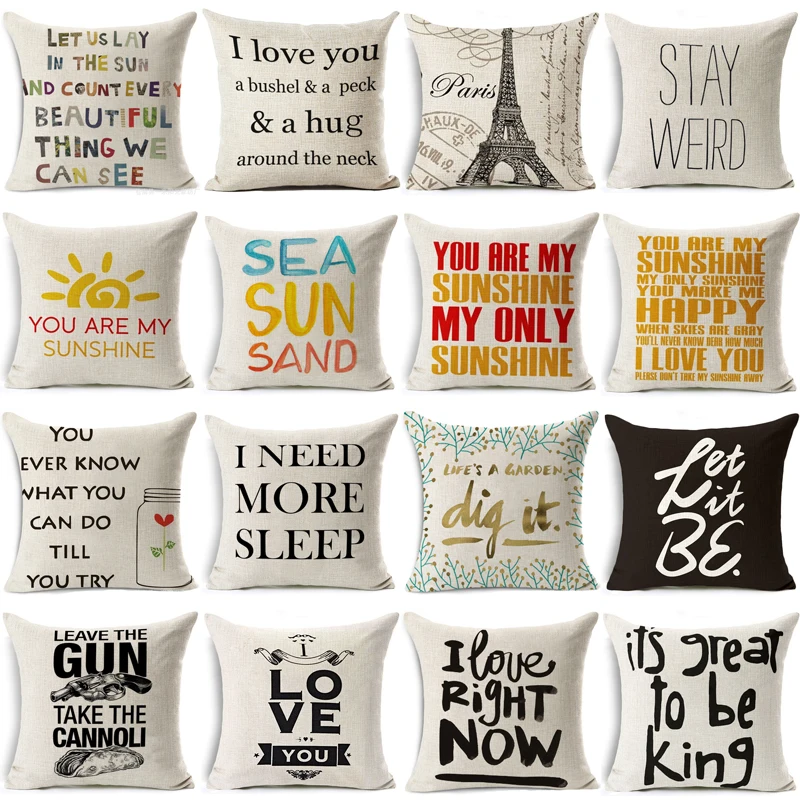 Hyha Funny Words Pillow Case Home 45x45 cm Pillows Sea Sun Sand Style Pillowcases Home Pillows Case Cover Geometric
Hyha Funny Words Pillow Case Home 45x45 cm Pillows Sea Sun Sand Style Pillowcases Home Pillows Case Cover Geometric
