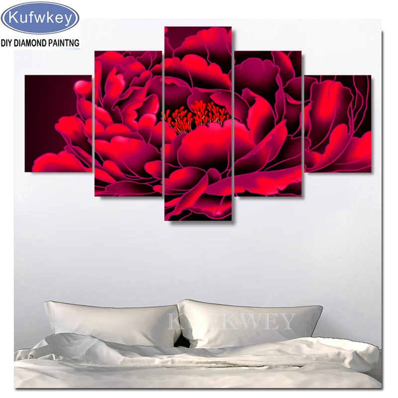 5 Panel Beautiful peony Flower diamond painting custom foto mosaic diamond Embroidery Picture Of Rhinestones China style
5 Panel Beautiful peony Flower diamond painting custom foto mosaic diamond Embroidery Picture Of Rhinestones China style