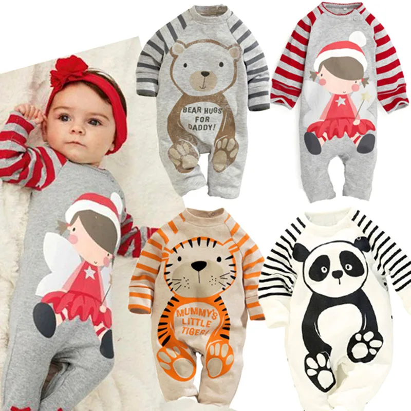 Распродажа комбинезоны для новорожденных хлопковая одежда с длинными рукавами