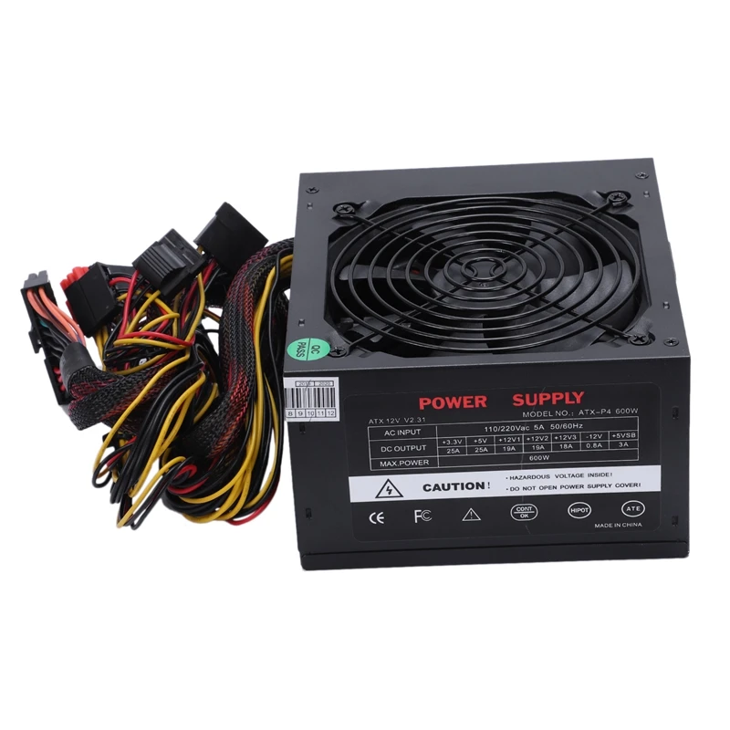 170-260V Max 600W Power Supply Psu Pfc Silent Fan 24Pin 12V Pc Computer Sata Gaming Pc Power Supply For Intel Amd Computer Eu
170-260V Max 600W Power Supply Psu Pfc Silent Fan 24Pin 12V Pc Computer Sata Gaming Pc Power Supply For Intel Amd Computer Eu