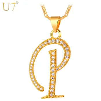 U7 Capital Initial Letter P Necklace Women Men Jewelry New Fashion Gold Color Alphabet Letter Pendant P709
U7 Capital Initial Letter P Necklace Women Men Jewelry New Fashion Gold Color Alphabet Letter Pendant P709
