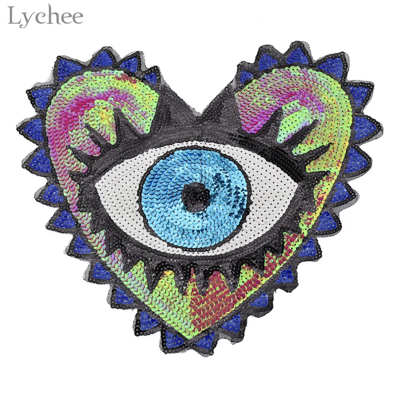 Lychee Sequined Heart Eyes Patches Sew On Embroidered Applique Patch DIY Handmade Clothes Decoration
Lychee Sequined Heart Eyes Patches Sew On Embroidered Applique Patch DIY Handmade Clothes Decoration